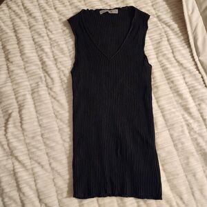 Carmar Black Ribbed Tank Top